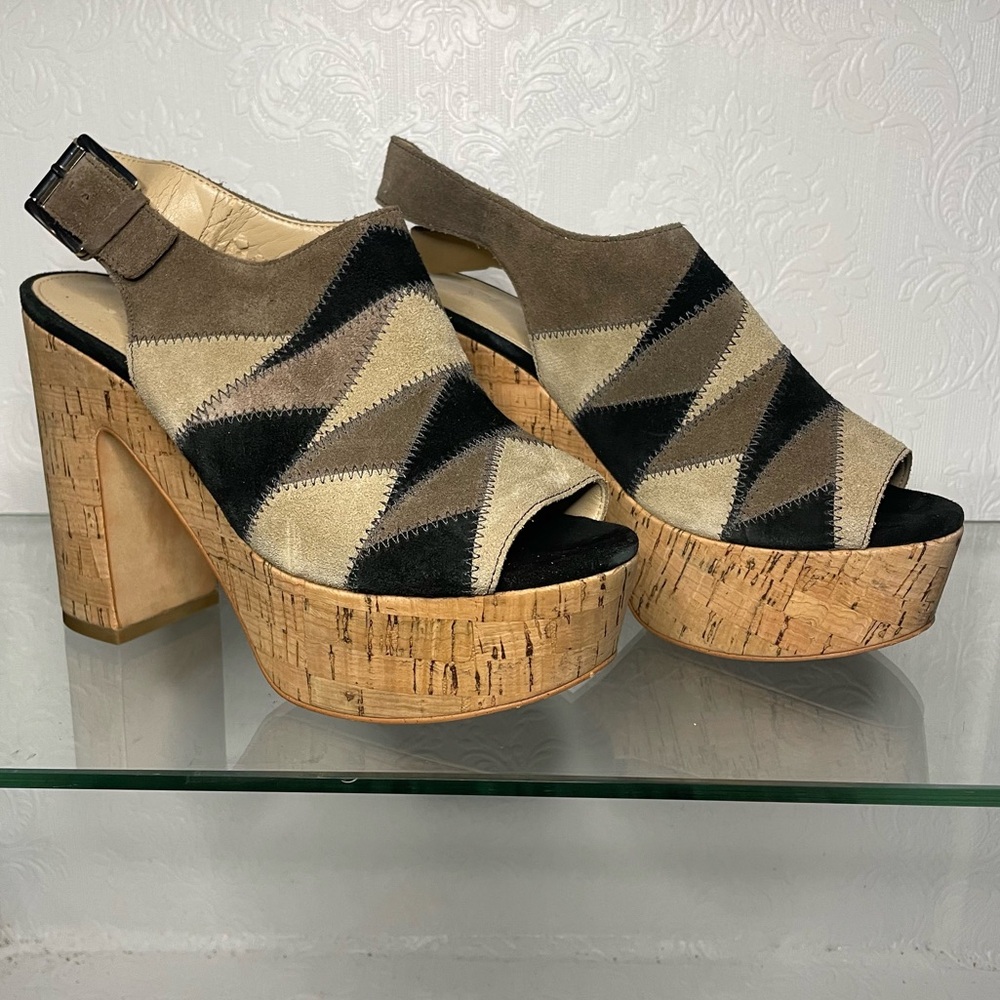Marc Fisher Patchwork Cork Heels